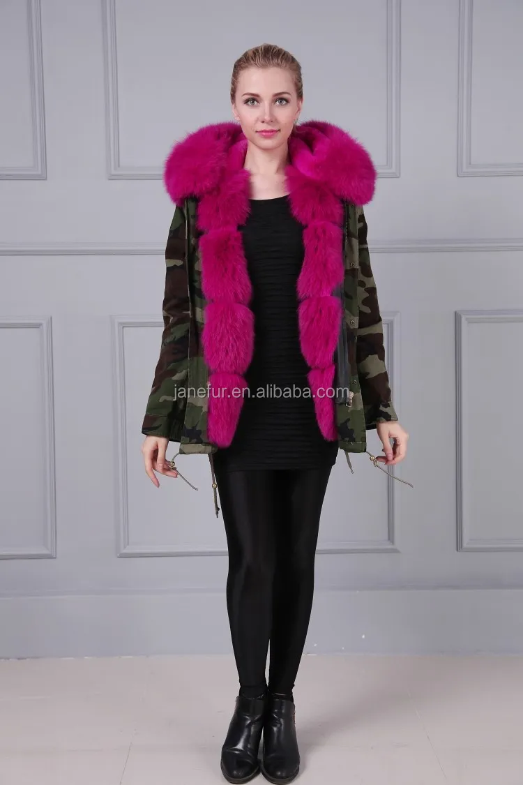 pink fur trim coat