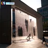 Glass Water Wall Raining Gold Curtain For Hall Indoors