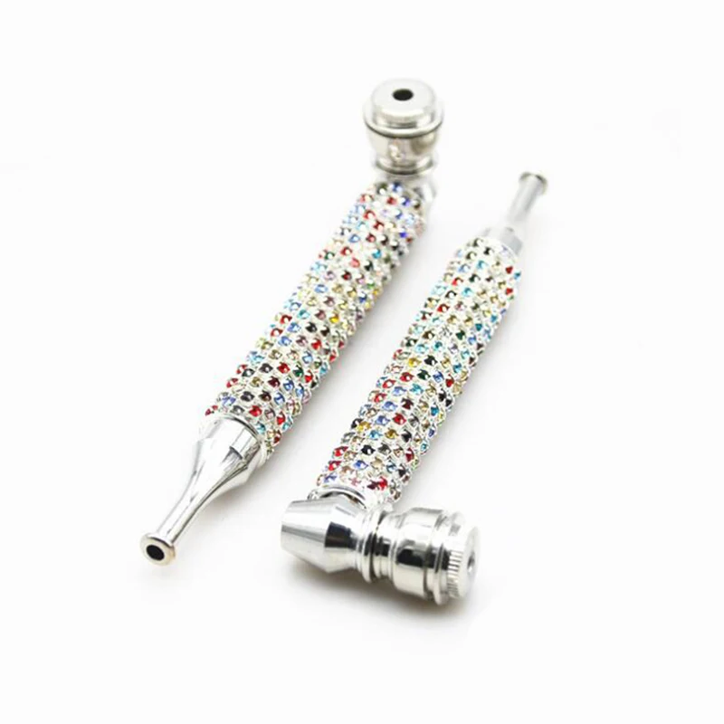 Exquisite With Diamond Pipe Smoke Metal Pipes Beautiful Portable Fashion Creative Smoking Pipe Herb Tobacco Weed Pipes Gifts - Buy Diamond Smoking Pipe,Colorful Rhinestone Smoking Pipe,Herb Tobacco Weed Pipe Product on Alibaba.com