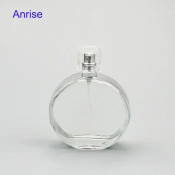 Wholesale 100ml Round Flat Clear Glass Perfume Bottle Brand New Decorative Parfum Spray Bottle With Protective Silver Frame Buy 100ml Perfume