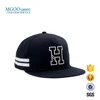 Varsity striped snapback cap Custom logo embroidered cap hat Black high quality hip hop caps