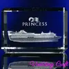 Wholesale Crystal Cube Laser Ship Engraved For Tourist Gift
