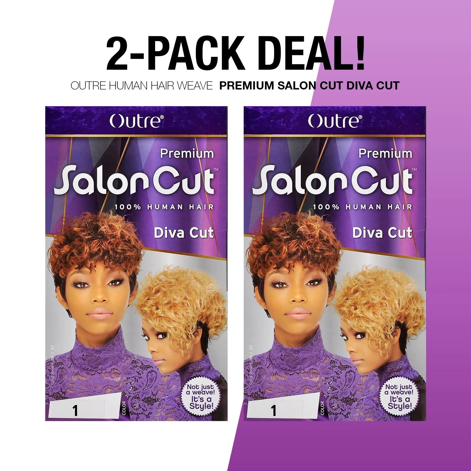 Buy 2 Pack Deals Outre Human Hair Weave Premium Purple Pack Yaki