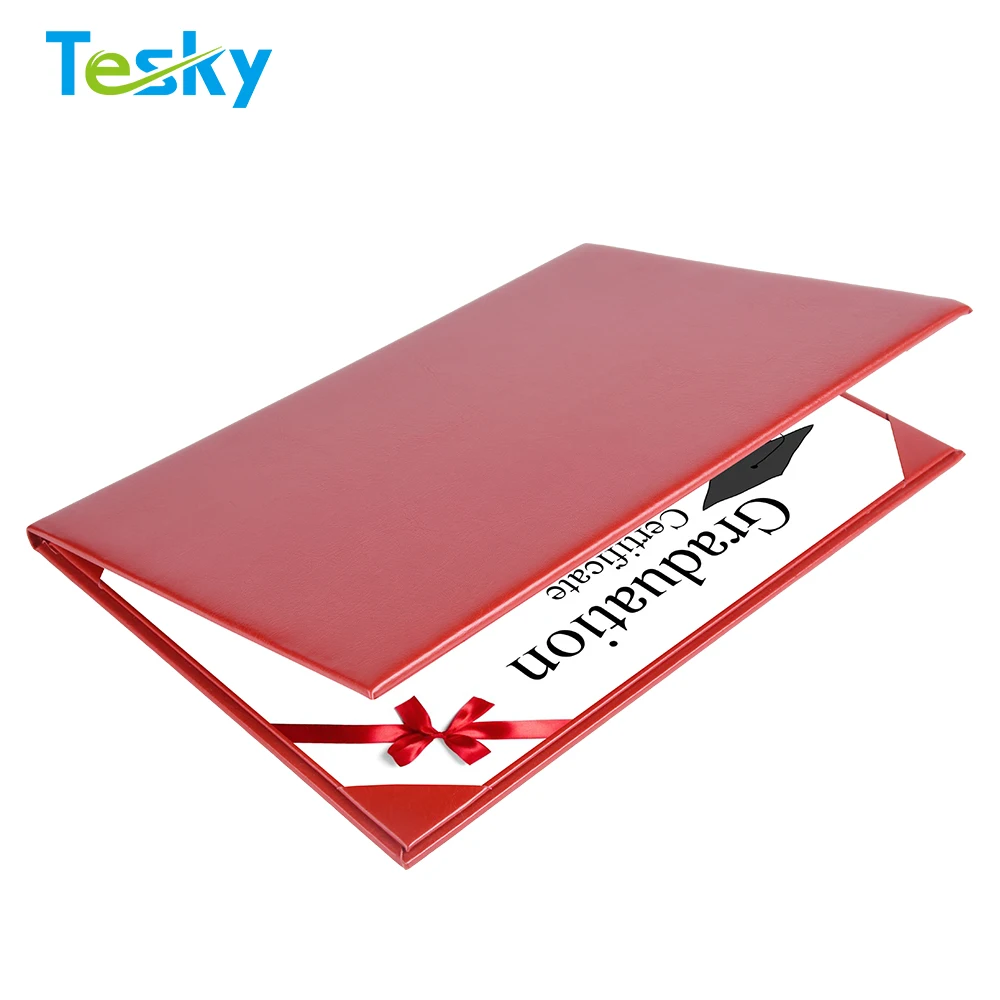 2018 Factory Wholesale Diploma Cover A4 Leather Certificate Holder