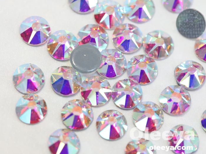 Wholesale 16 Cut Facets Loose Gemstones Glass 10SS Crystal Hot Fix Rhinestones With German Glue for Rhinestone Motif