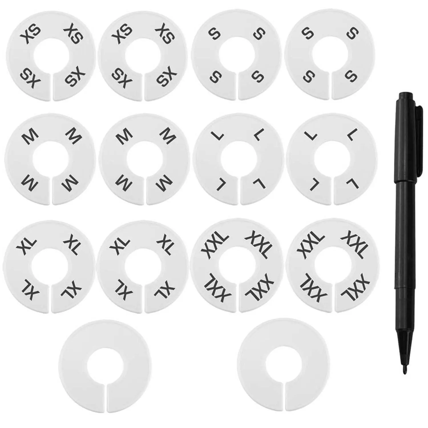 CLOTHING SIZE DIVIDERS XS-XXL