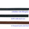 5M. 6mm PU with Steel Core Rubber fiberglass timing belt GT2 Belt Black Color 2GT open timing Belt 6mm Width 5M for 3d printer