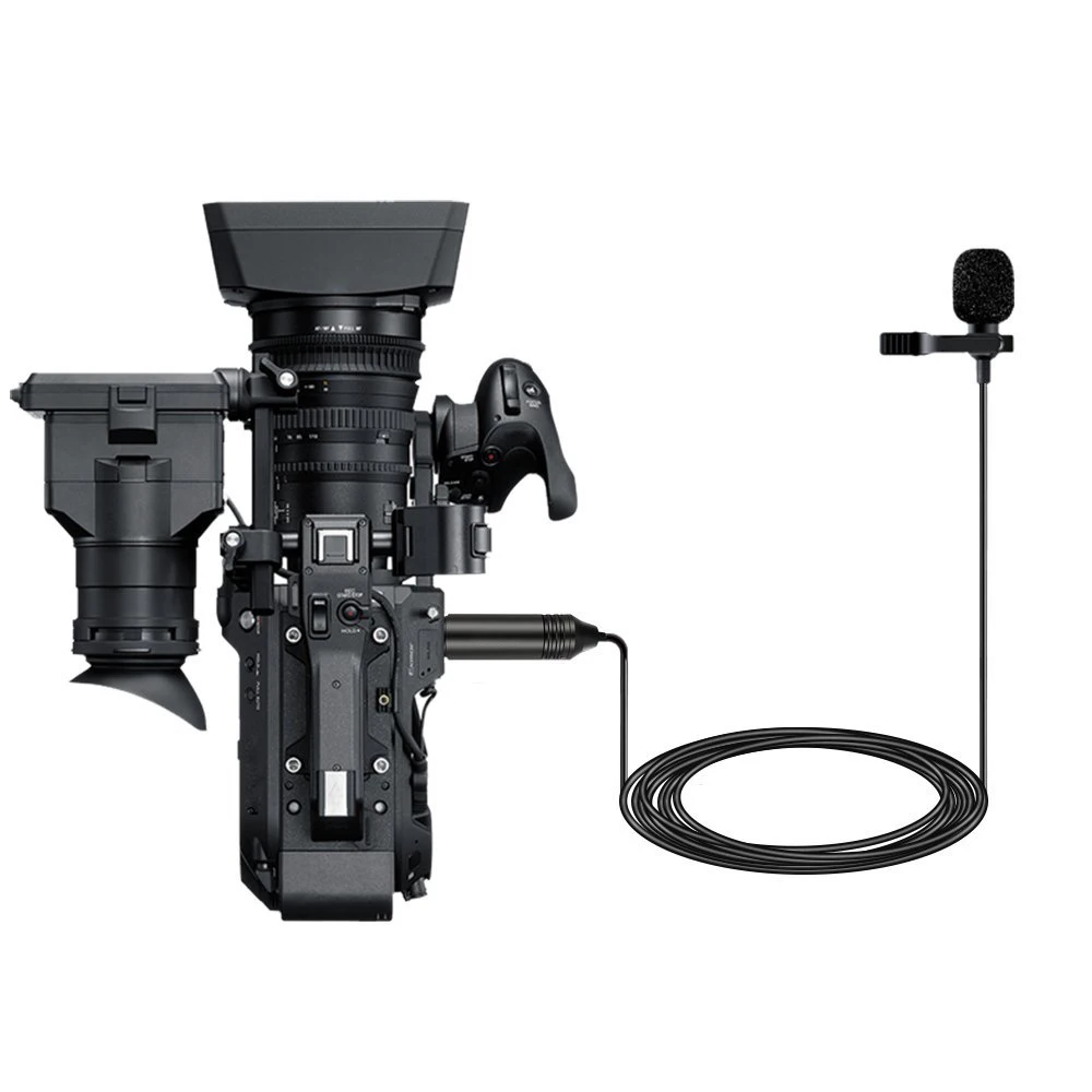 Omni-directional 3pin xlr camera conference microphone tie clip microphone