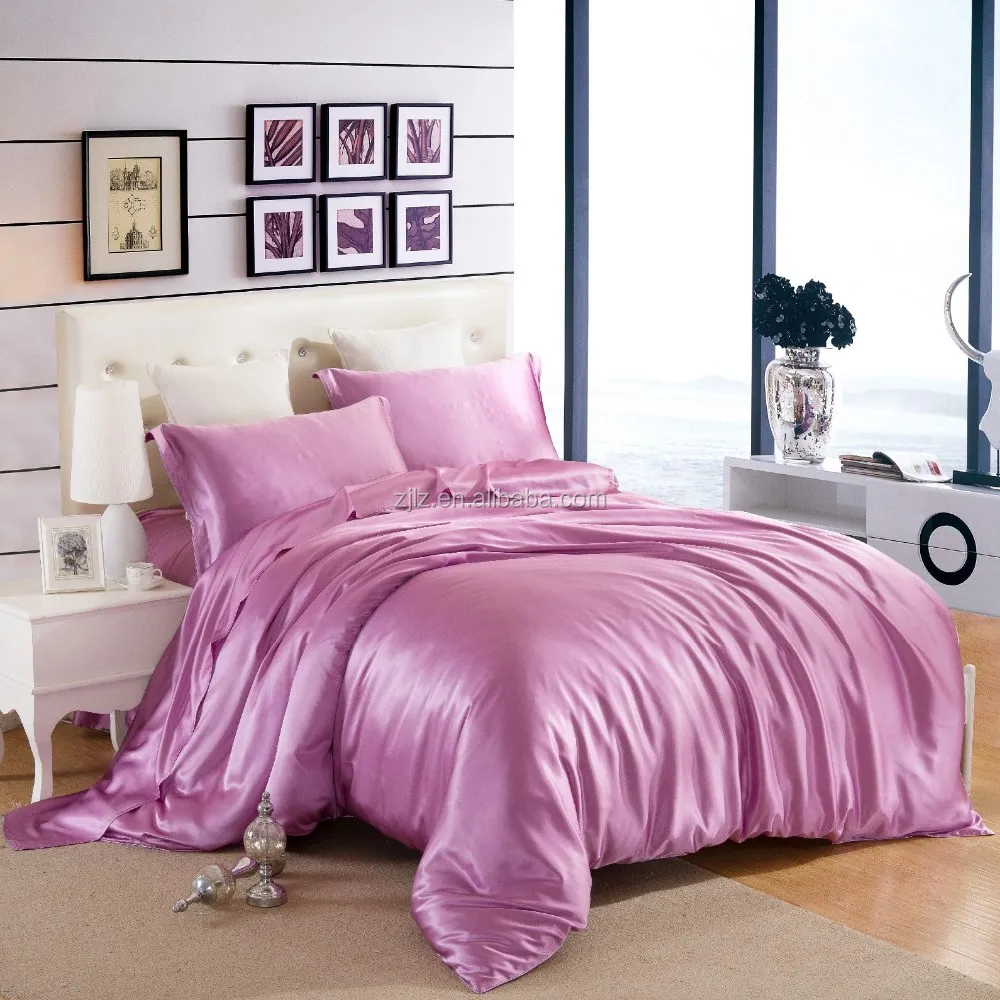 Purple Silk Bedding Sets Satin Bedding Set China Supplier