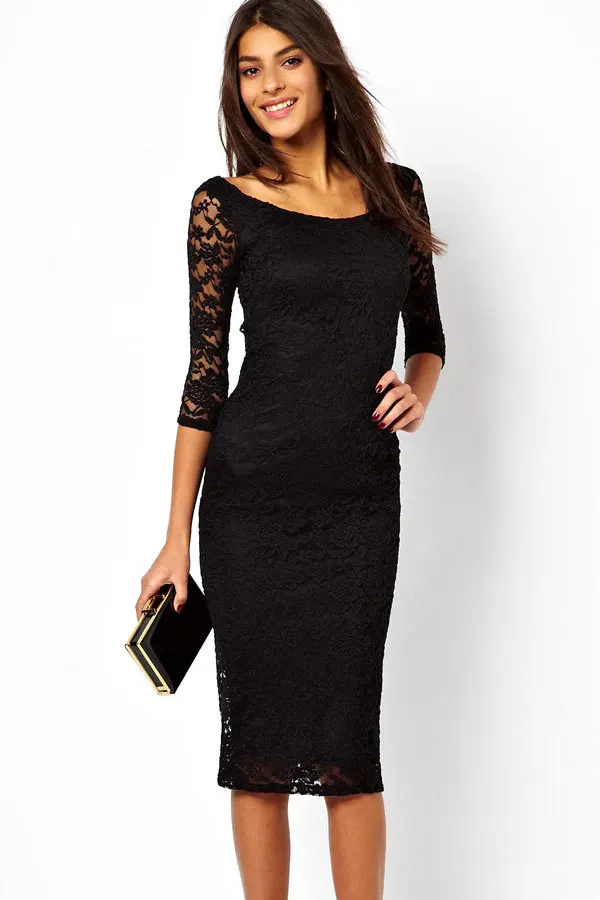 ladies black formal dresses