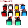 32*32mm Arcade Square Shape LED Illuminated Push Button With Micro Switch and LED Light