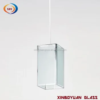 Hanging Square Clear Glass Lamp Cover Light Shade Industrial Glass Pendant Light Buy Square Clear Glass Lamp Cover Clear Lighting Glass