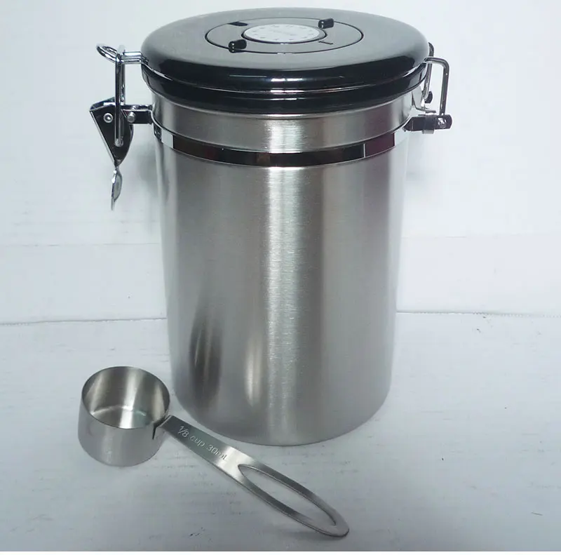 Stainless Steel Sealed Large Coffee Bean Canister - Buy Coffee Bean