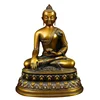 China Casting Antique Shakyamuni Buddha Statues Religious Decoration 7inch Bronze Sculpture