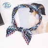 SS023 China high quality custom silk scarf best selling elegant custom print pattern lady silk neck scarf women