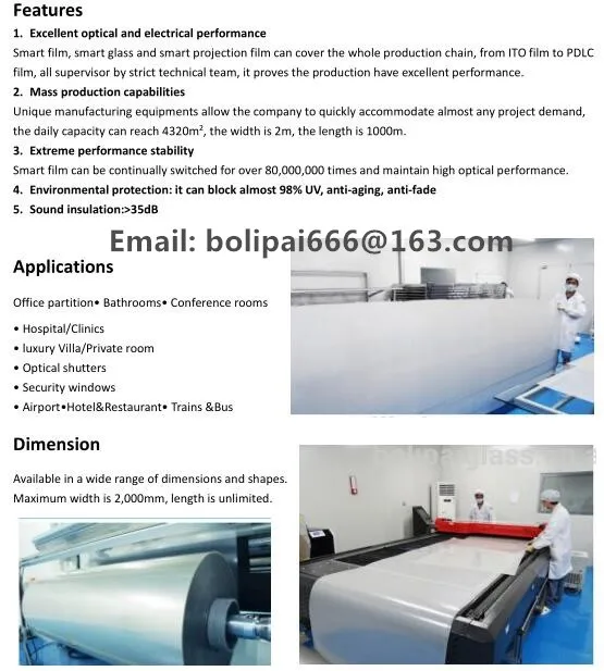 Smart Polymer Switchable Glass Sample Electrochromic Laminated Glass