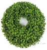 Special designed selling artificial grass circle plastic wreath for wall decor