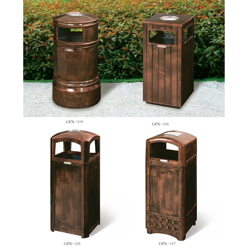 Metal Garbage Cans For Hotel Garden Park Hospital Airport School