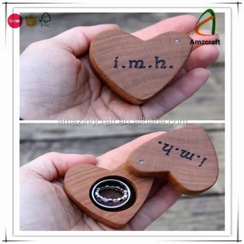 custom wood engagement ring box