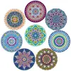 8pcs Coasters for Drinks Absorbent Ceramic Stone with Cork Backing Mandala Style Coaster Suitable for Kinds of Cups and Mugs
