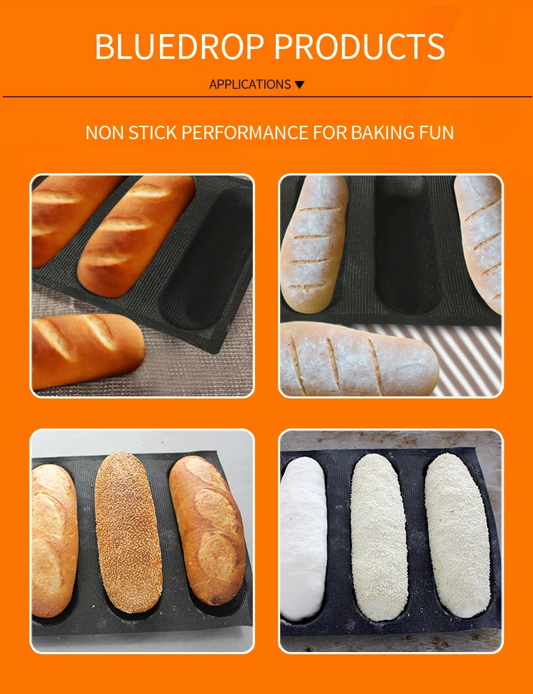 Silicone Bread Molds Perforated Baking Moulds Oblong Shape Ventilate ...