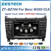 7'' 2 din car multimedia system for Mercedes Benz C class CLK W203 C230 C240 C280 dashboard car dvd player with gps navigator TV