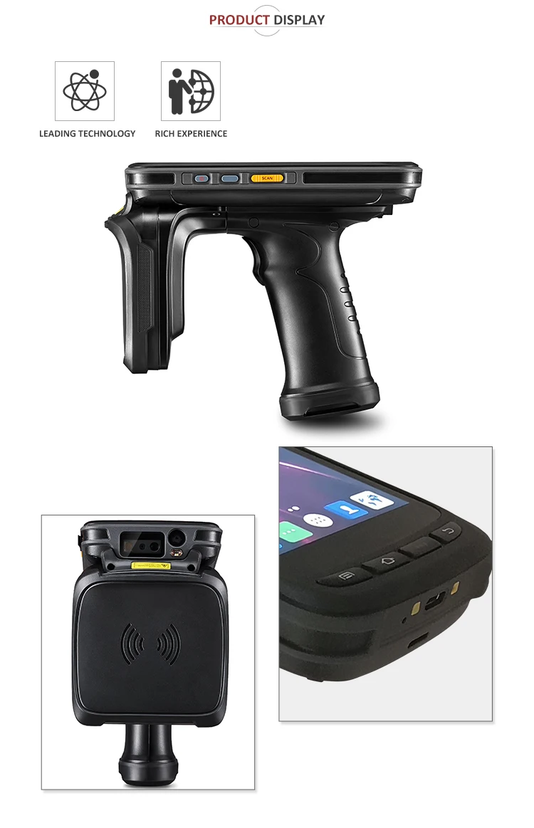 Uhf Rfid Android 2d Barcode Scanner Vanch Wireless Mobile Reader With Pistol Grip,Zebra 2d Qr