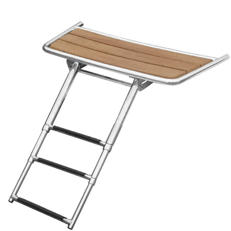 New Products Custom Quality Durable Teak Step Adjustable Boat Platform Ladder Sale Buy Boat