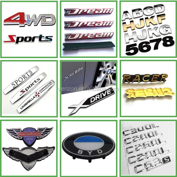 Wholesale Custom Chrome Plastic Car Emblems Plastic Car Emblems Car ...