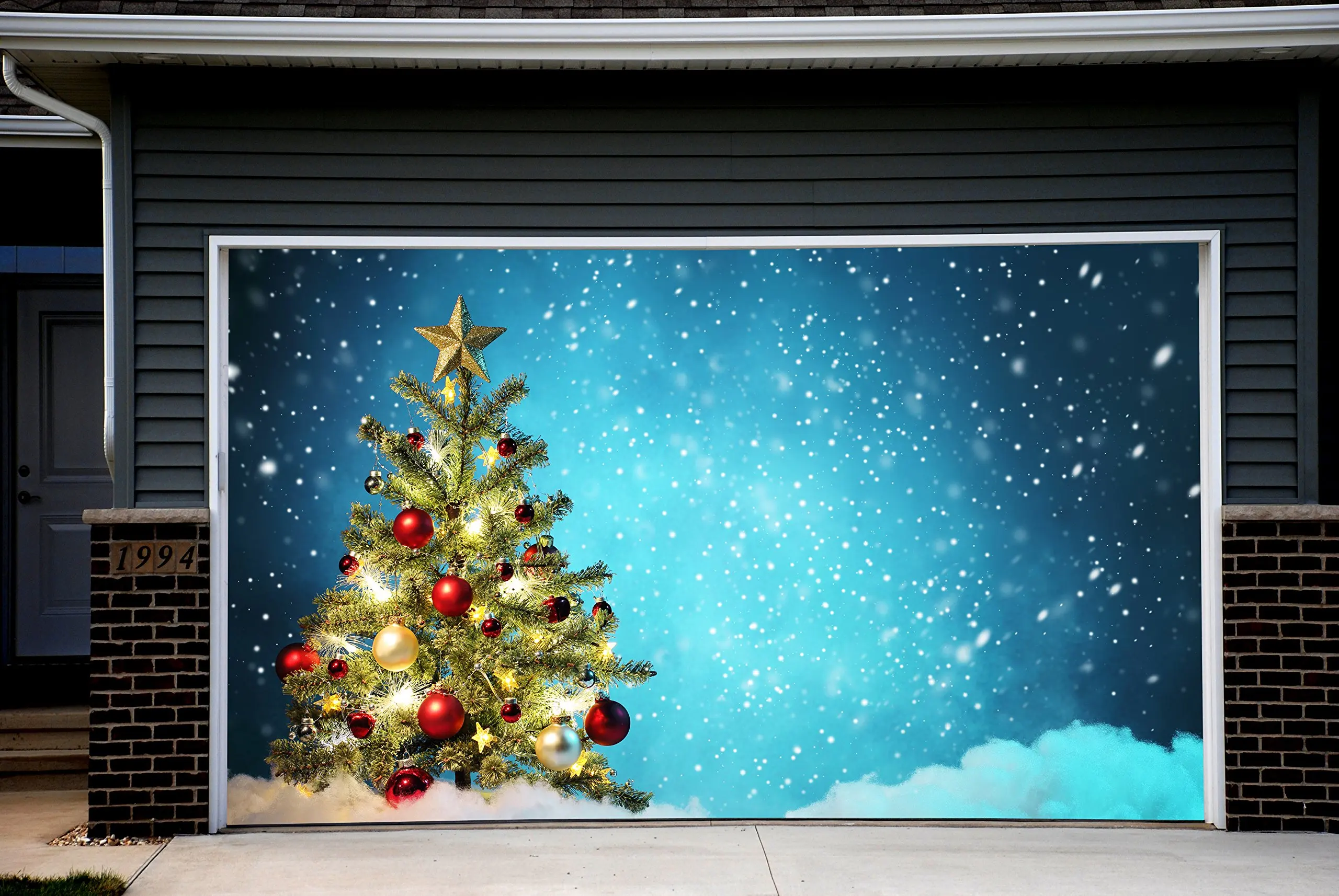 Buy Christmas Tree Garage Door Decor Double Garage Door Murals Outdoor