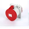 European standard socket outlet 63A 4P IP44 waterproof plug&socket ,EN/IEC industrial panel mounted socket