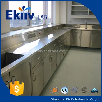 Side Wall Table stainless steel lab work side wall table with sink and faucets Side Wall Table stainless steel lab work side wall table with sink and faucets