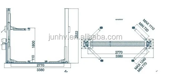 11 000lbs Low Ceiling Design Two Post Car Lift Buy 11 000lbs Two