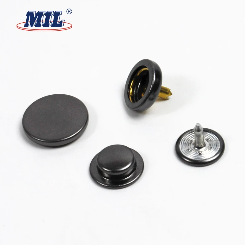 Custom logo classical style paint metal leather jacket snap buttons snap clip buttons