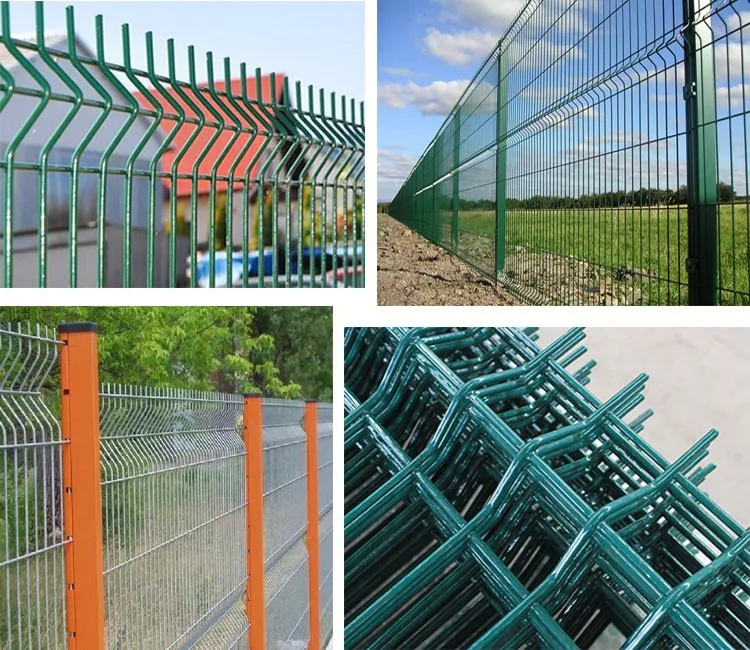 Cheap pvc coated welded metal garden fence panel
