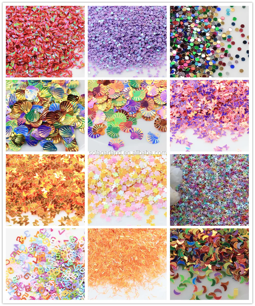Dolphin Sequins Glitters New Designs Colorful PET Sequins Slime Toy For Nails Art Tips Slime DIY Supplies