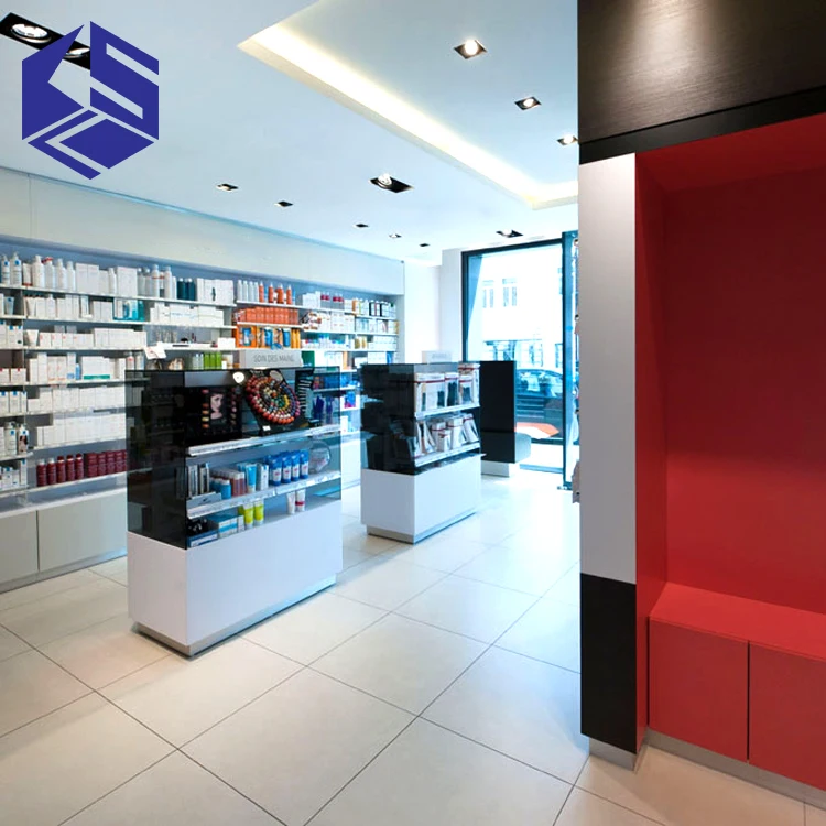 Modern Retail Pharmacy Interior Design Wooden Pharmacy Cabinet - Buy ...