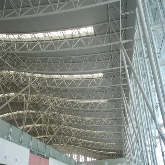 Large Span Steel Roof Trusses Roofing Design For Airport Terminal ...