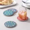 Drink Coasters Mandala Style Absorbent Coaster Sets Avoid Furniture Being Scratched and Soiled Suitable for Kinds of Cups