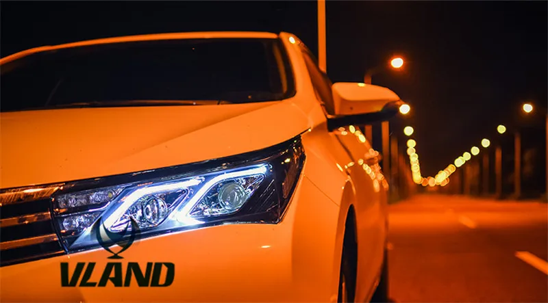 VLAND manufacturer for COROLLA HeadLights  2014 2015 2016 2017 2018  2019 for LED head lamp plug and play