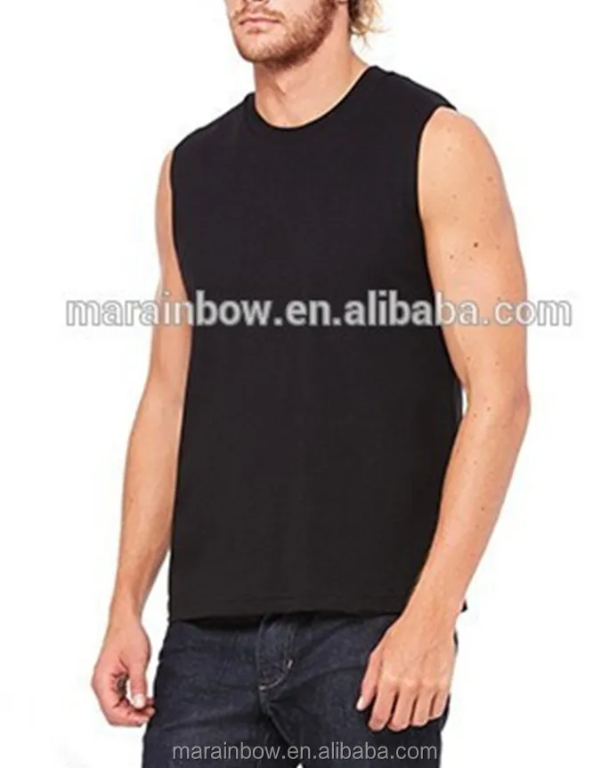 plain black muscle tee