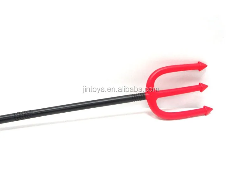 Halloween Red Devil Fork Trident Weapon Plastic Assemble Trident Buy