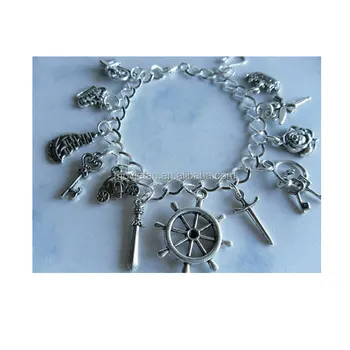 Once Upon A Time Charm Bracelet Captain Hook Rumpelstiltskin Snow Once Upon A Time Charm Bracelet Captain Hook Rumpelstiltskin Snow White Evil Queen Cinderellatinker Bell Neverland