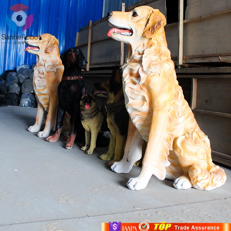 Zoo Decoration Attractive Life Size Outdoor Dog Statues Resin Buy