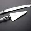 zinc alloy wedding cake knife and server with crystals decoration