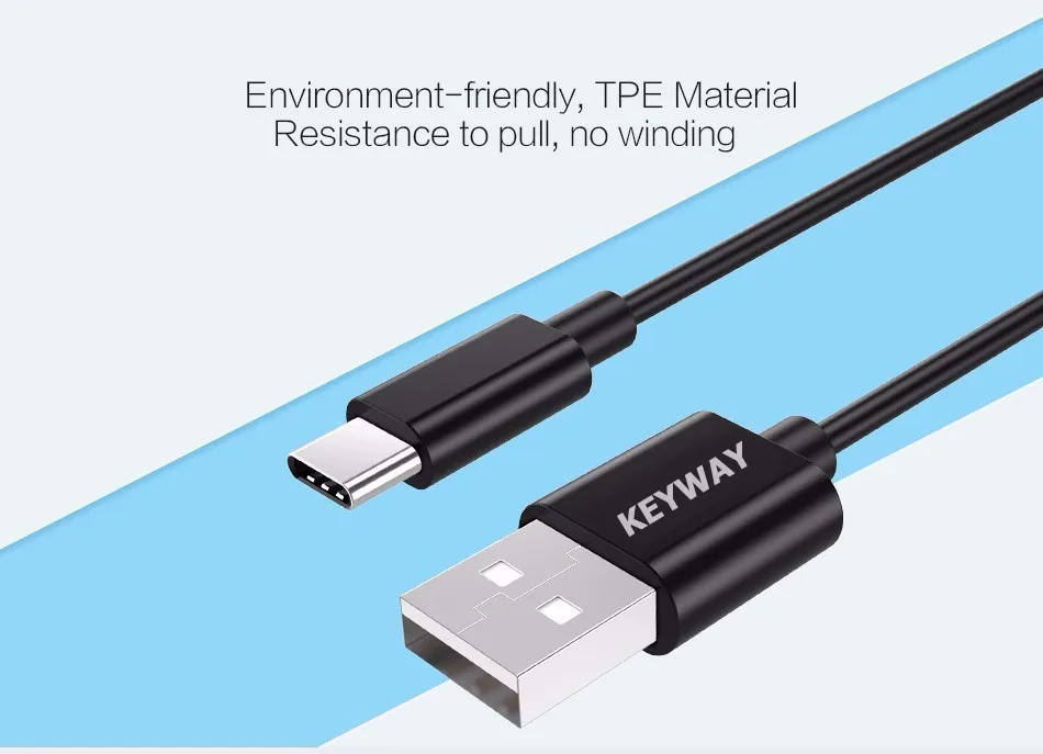 2017 NEW Arrival 1M USB Type-C Cable USB 3.0 3.1 Type C Data Cable for Samsung S8 S8 plus - ANKUX.COM
