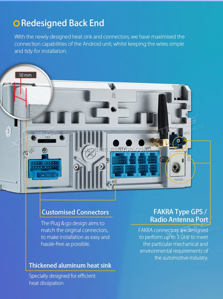 Xtrons Universal Octa Core 8.0 4g Ram 10.1" Touch Screen Android