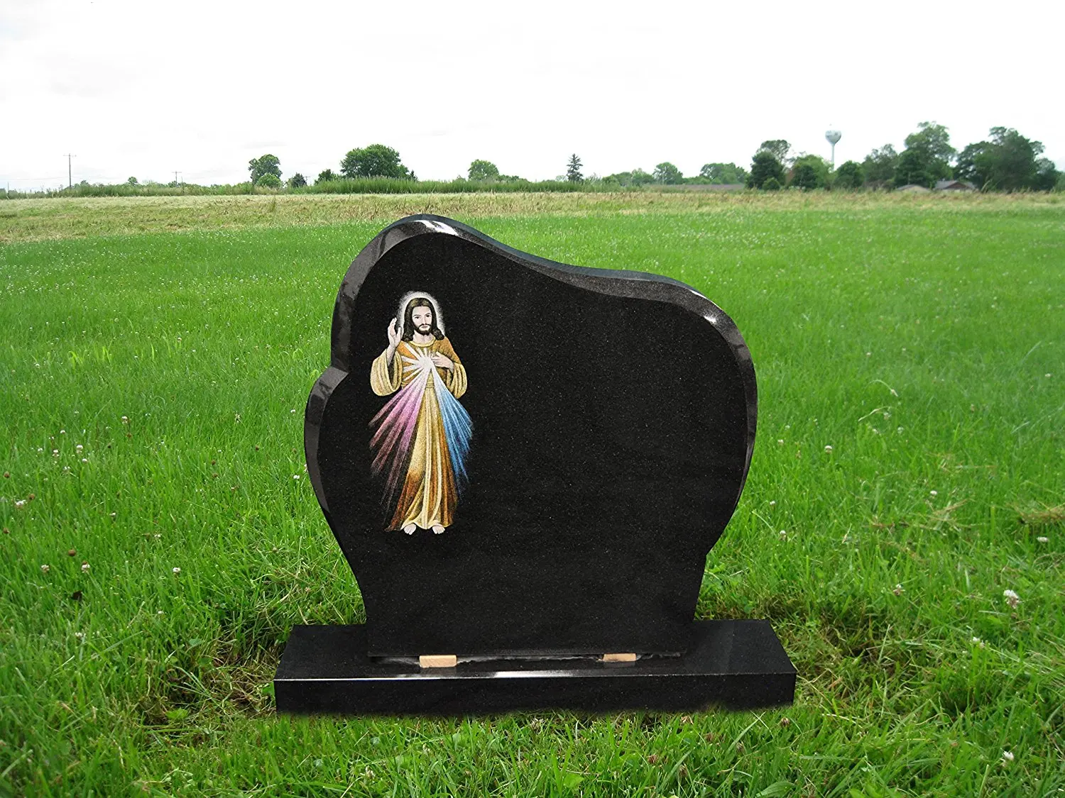 Buy Shanxi Black Granite Upright Monument Gravemarker Headstone 