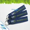 Custom embroidery key chains design (merrow border), promotional projector cloth keychains with logo