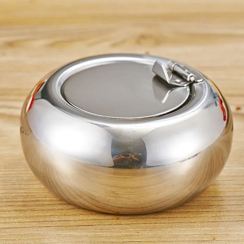 Custom Logo Wholesale Round Mini Stainless Steel Ashtray With Lid Buy